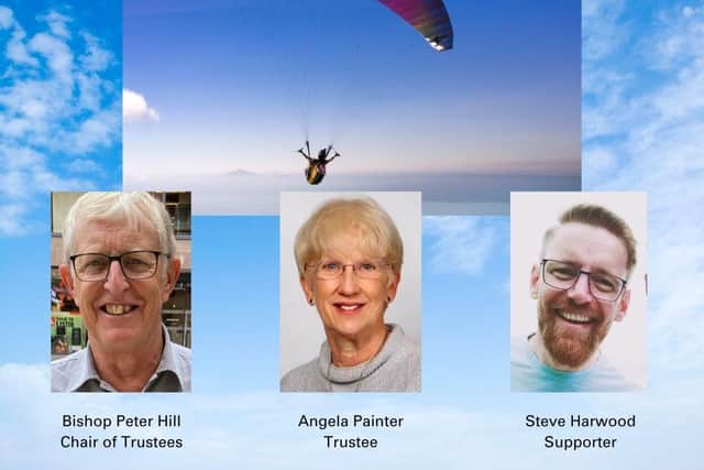 Our three brave skydivers!