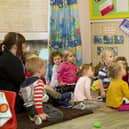 A typical learning session at Paper Moon Day Nursery in Sutton, which has been rated 'Good' by the education watchdog, Ofsted
