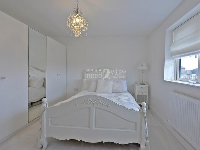 A second glance at the fourth bedroom shows how there is plenty of space for wardrobes.