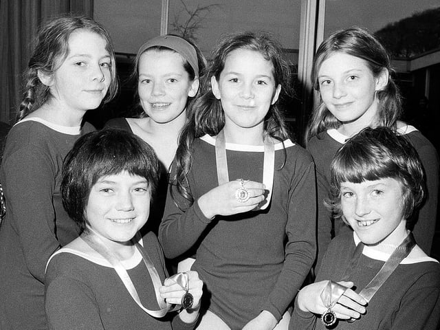 These Mansfield youngsters show off their medals in 1973.