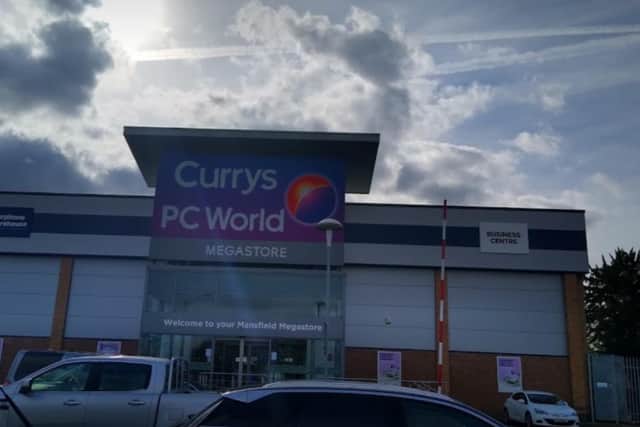 Curry's pC World Mansfield.