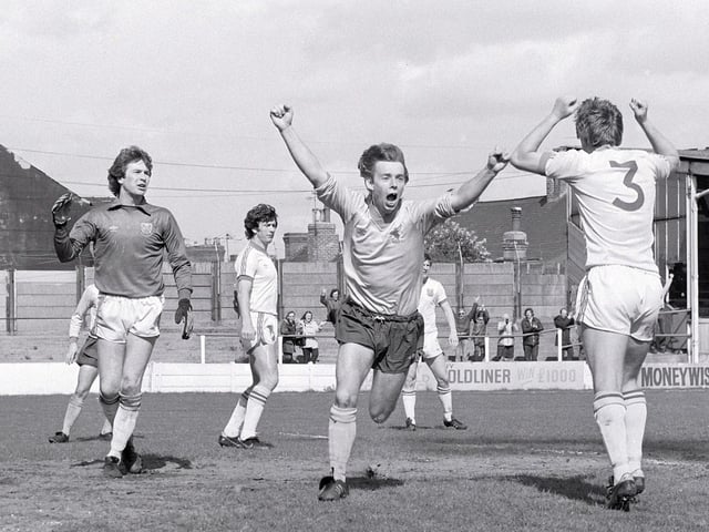 Charlie Bell scores against Torquay United.