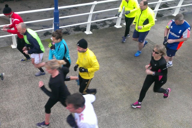The runners get under way at the Hartlepool park run in 2015.