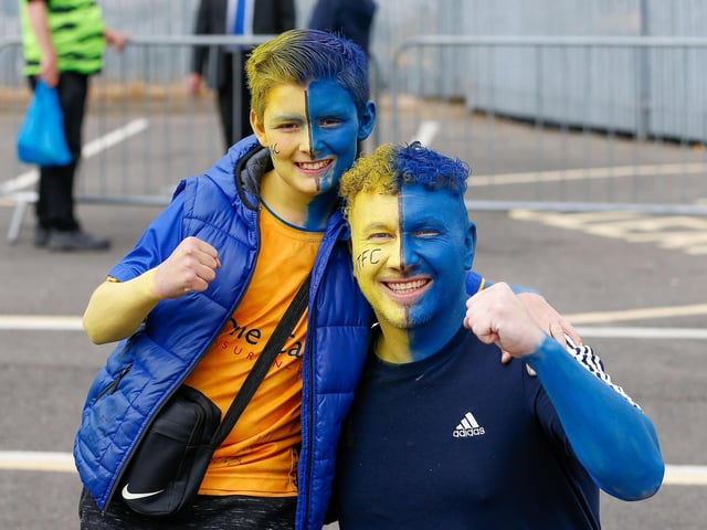Stags fans ahead of the 2-2 draw with Forest Green.
