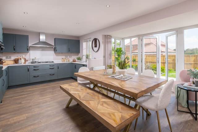 The kitchen in the show home at Elm Tree Park