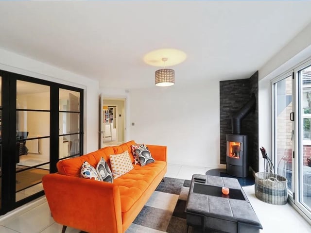 The charming snug features a log burner – perfect as a reading room, playroom or second sitting room.