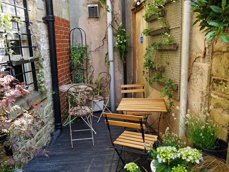 The secret garden can be hired for private parties.
