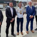 Michael Robinson, co-chief executive at Mansfield District Council, Richard Burns from ARBA, Mayor Andy Abrahams, Tanbry Construction's Robert Bryant, and Will Morlidge from D2N2.
