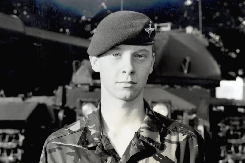 Carl North, from Chesterfield, who passed out to become a soldier in February 2001.