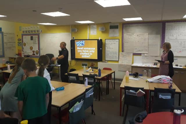 Pupils were shown the Would You interactive film relating to online safety.