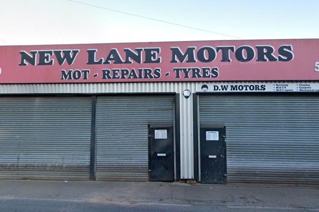 New Lane Motors, Longden Terrace, Stanton Hill, Sutton-in-Ashfield NG17 3GD: Received a star rating of 4.6 out of 200 reviews on Google.