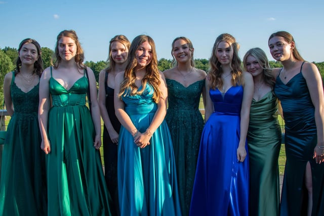 Stunning girls in their prom dresses.