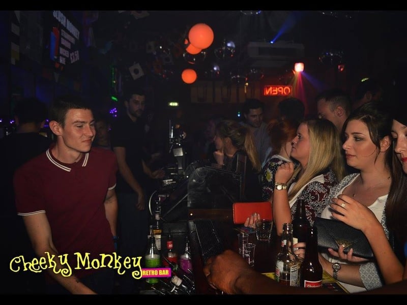 Grabbing some drinks from the bar