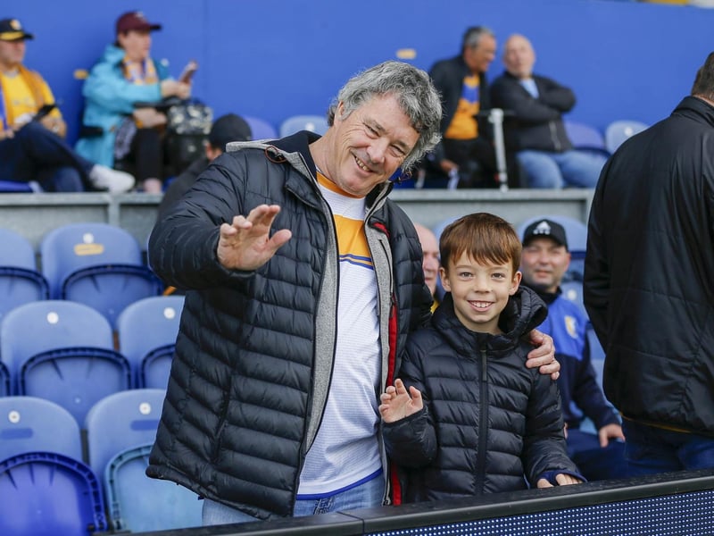 Mansfield Town fans ahead of the win over Barrow.