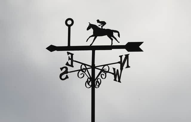 A view of a weather vane at Uttoxeter racecourse. (Photo by Mike Egerton - Pool/Getty Images)