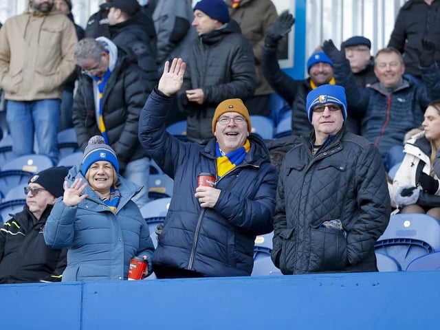 Mansfield Town fans watched their side beaten at home in the league for the first time this season.