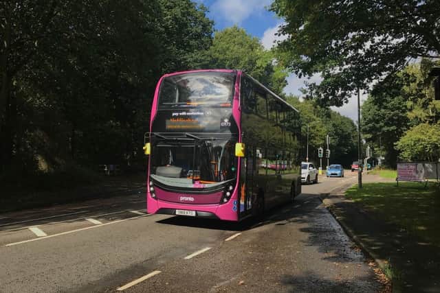 Pronto vehicle on route.