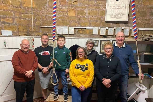 Annette, tower captain, and the bell-rining team.