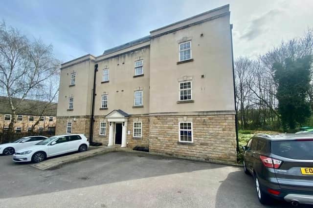 The £100,000-plus two-bedroom apartment sits on the top floor of this attractive block on Bath Lane, overlooking Carr Bank Park, in Mansfield.