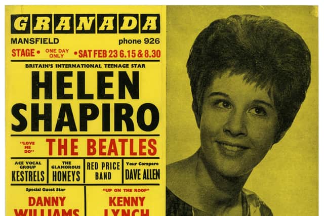 Lot 95 - The Beatles Helen Shapiro 1963 Mansfield Handbill (UK)