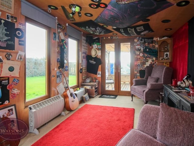 Not only is there a lot going on in the Chewton Street summer house, it is also bright thanks to windows to the side and French doors at the front and back. Quite a place!