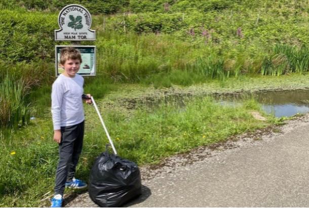 Dylan Morrison, aged 8, set himself a target of £1000 to raise for the NHS, and also asked if people could suggest additional areas that need tidying up during the first lockdown.