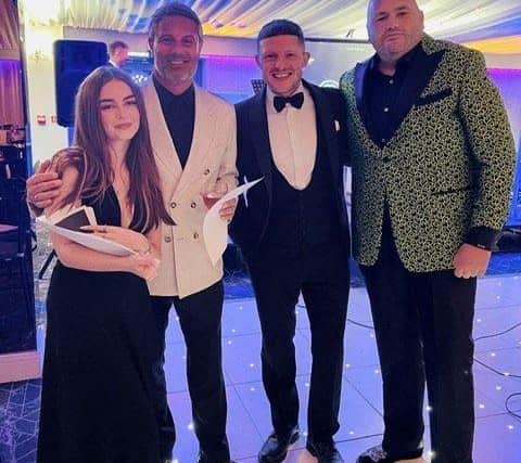 Arran and guests at the charity ball