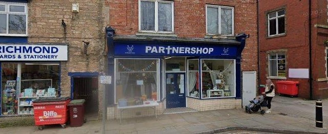 Partnershop is a 4.3 rated charity shop on Google reviews. The shop is located on Mansfield Woodhouse High Street. It is a small nonprofit charity shop that donates all proceeds to local causes.