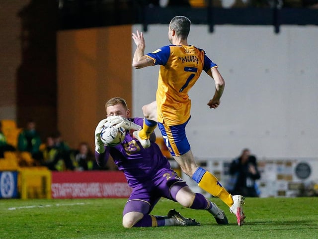 So impressive for Clough in his spell at Burton, former Scottish international Murphy has had a frustrating time in his 10 outings at Mansfield so far. He arrived not fully fit and has yet to score, though his effort at Carlisle did clearly cross the line to add to his frustration. But he otherwise had an excellent game and caused numerous problems and, with his pedigree and experience, is likely to keep his shirt to face Crawley.