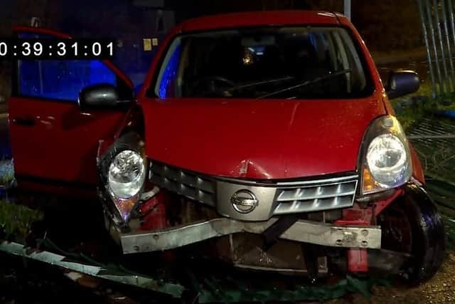 The car that was driven by the drunk man.