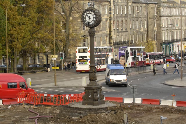 Originally located at the West End, the ornate London Road roundabout clock was removed in 2007 for the tram works. Similar to the nearby Elm Row pigeons, its return has been mooted and delayed on numerous occasions.