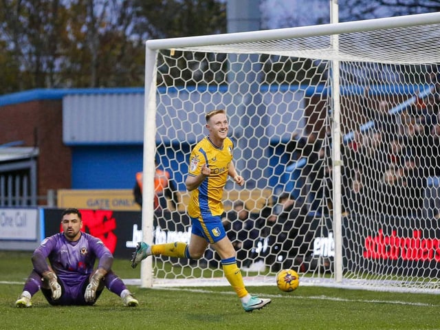 Goal machine Davis Keillor-Dunn bags a second half goal against Newport County in November.