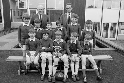 The 1968 Ladybrook Junior School football team.