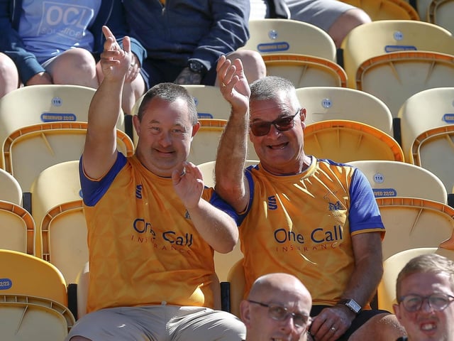 Stags fans ahead of the 2-1 win over Stockport County