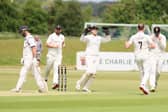 Welbeck celebrate a wicket as Ryan Buckley is caught.