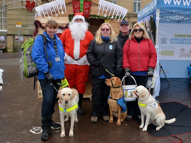 Santa Paws Dog Grotto at Mansfield Market in aid of Guide Dogs for the Blind Association