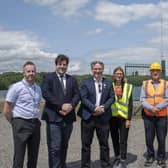 Council and contractor representatives at the site, including Coun Matthew Relf, third from left. Picture: Ashfield Council