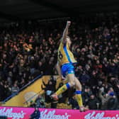 Rhys Oates celebrates his second goal during the Sky Bet League 1 match against Bradford City AFC at the One Call Stadium, 01 Jan 2026. Photo credit, Chris & Jeanette Holloway / The Bigger Picture.media