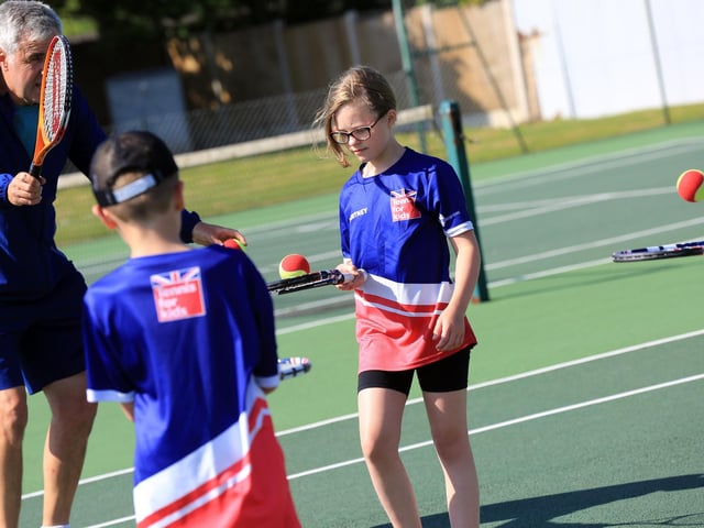 The Tennis for Kids initiative which was supported by Mansfield Lawn Tennis Club in 2018.
