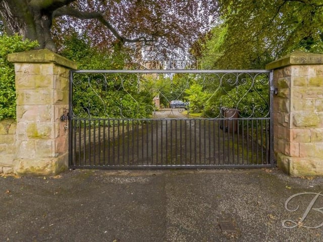The entrance gates that provide considerable security, coupled with an alarm system and CCTV cameras.
