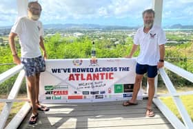 Brothers-in-law George Nelson and Russell Davis rowed 3,500 nautical miles across the Atlantic Ocean