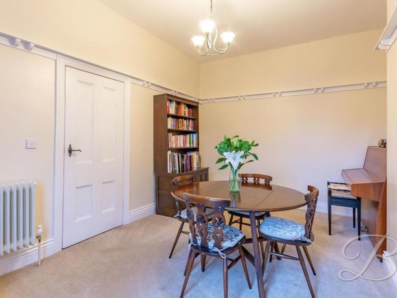 The dining room is ideal for sit-down meals or for games nights with the family.