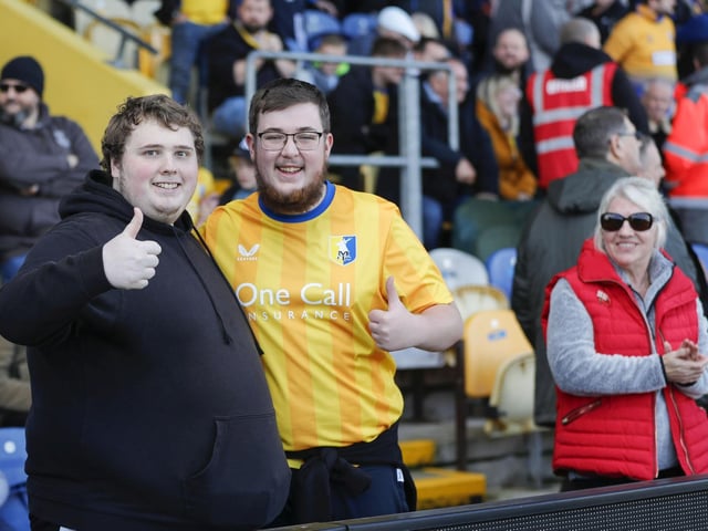 Stags fans at the Stevenage game.