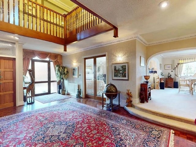 This huge open space is a fitting entrance which sets the tone on how much space is on offer at this huge family residence.