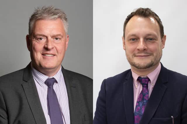 Lee Anderson, Ashfield MP, left, and Coun Jason Zadrozny, Ashfield Council leader.