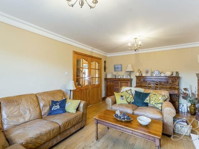 The spacious and comfortable living room from a different angle.