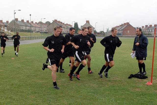 Pre-season training for Stags in July 2003.