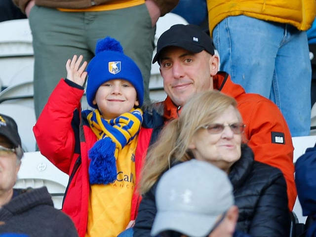 A disappointing day for these Mansfield Town fans.