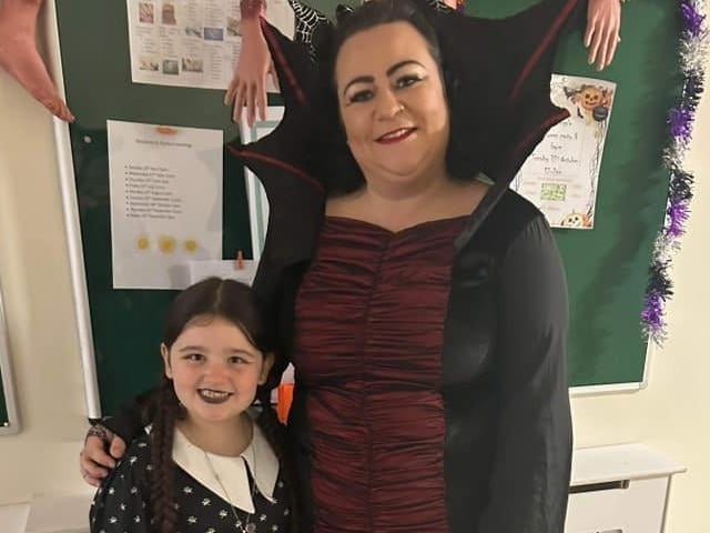 Summer and Daisy, from Warsop, were in the spooky spirit.