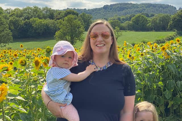 Gemma Morris with daughters Poppy and Olivia - Picture Gemma Morris